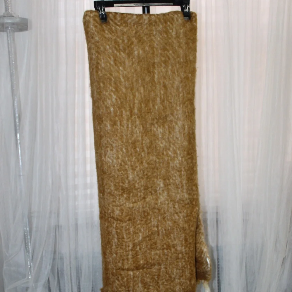 West Elm Brushed Plaid Faux Mohair Throw. Sz. 50